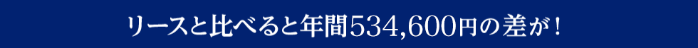 リースと比べると年間307,440円の差が！